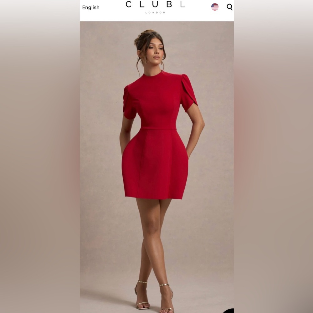 Club L London Elegant Scarlet Midi Dress